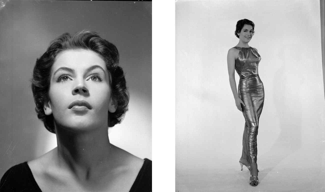 Helen Reddy - two images. image one: portrait shot. image two: full body shot