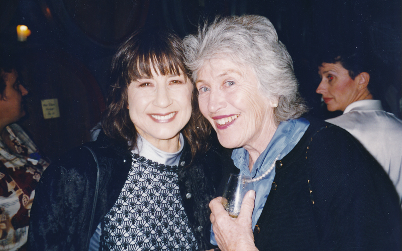 Judith Durham with actress/singer Maggie Fitzgibbon, c.1990. 