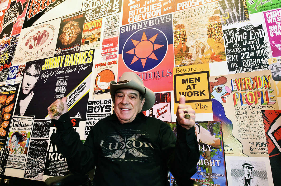 Molly Meldrum at the opening of the Australian Music Vault in 2017