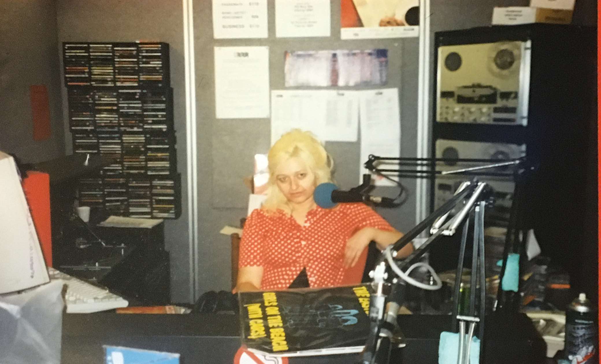 Mary Mihelakos at the Triple R studios