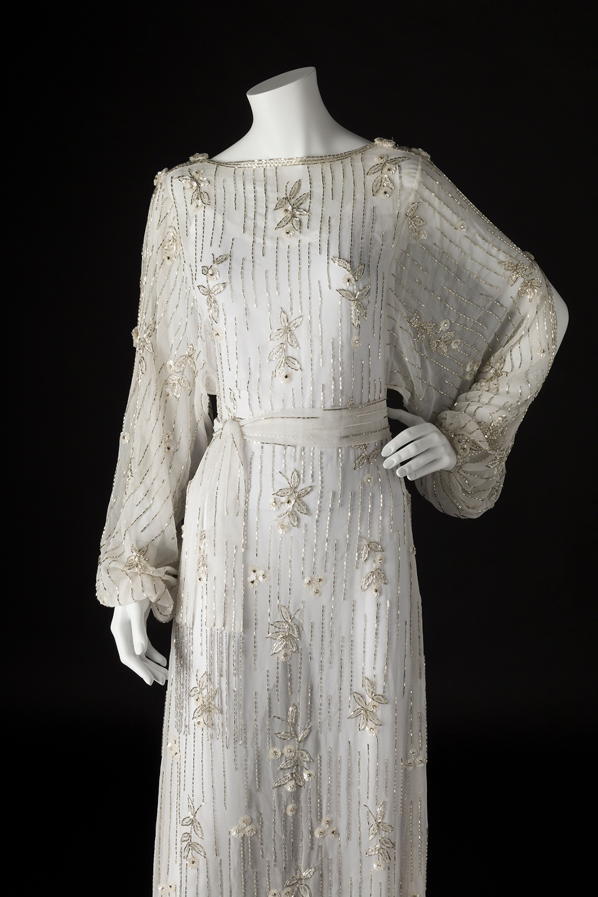 Gown designed by Fleur Thiemeyer, worn by Olivia Newton-John while performing with Andy Gibb and ABBA on her ABC television special Olivia, 1978
