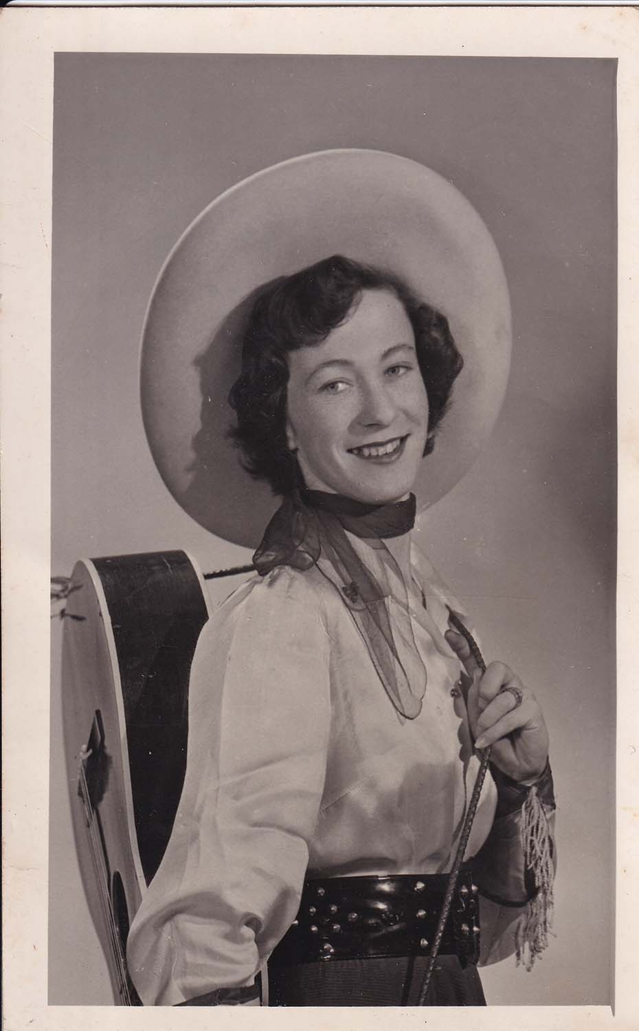 Joy McKean in a white hat