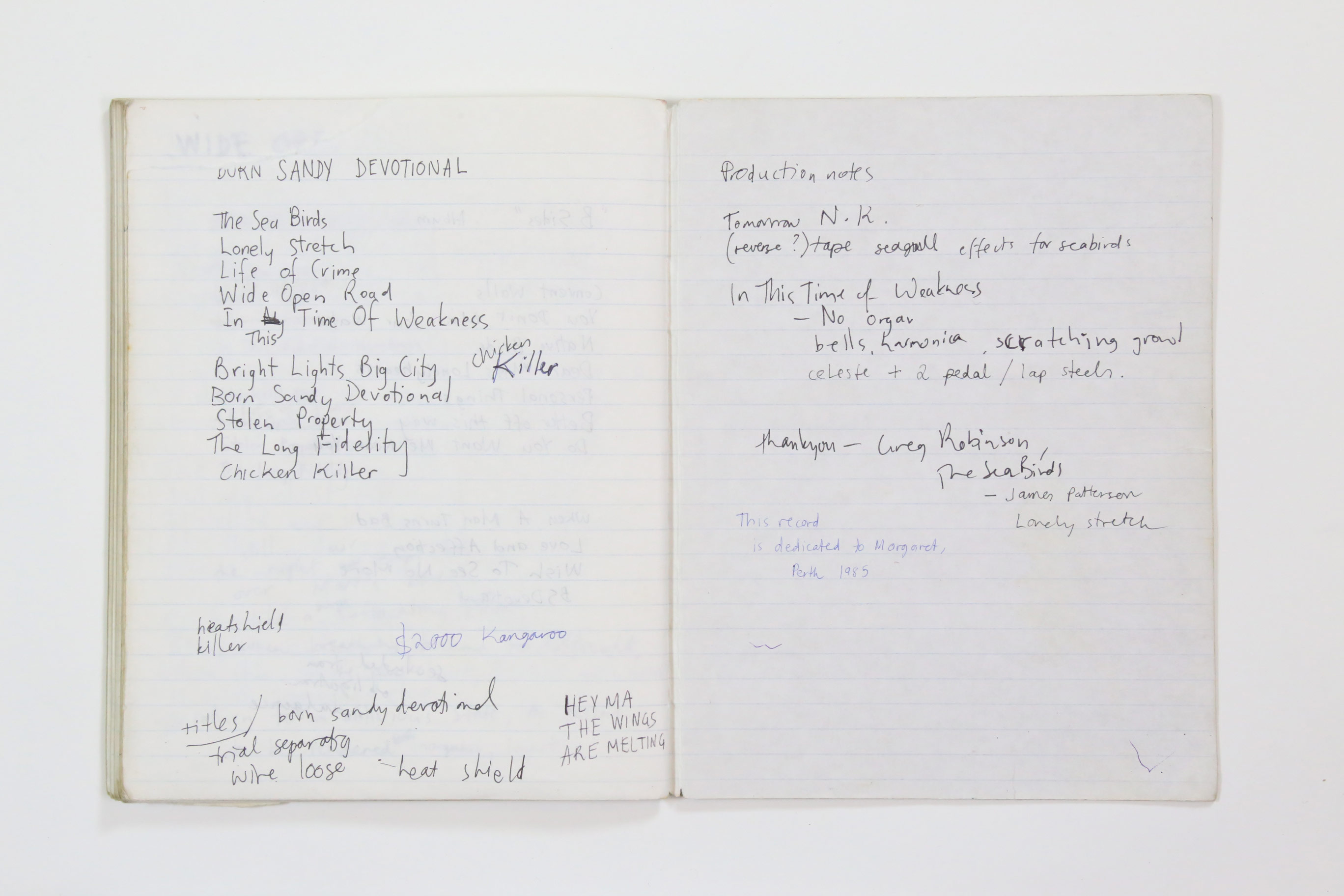 Notebook compiled by David McComb - Born Sandy Devotional