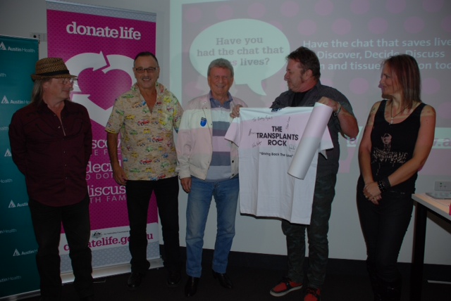 The Transplants with US rocker Bobby Rydell. Photo courtesy Paulie Stewart.